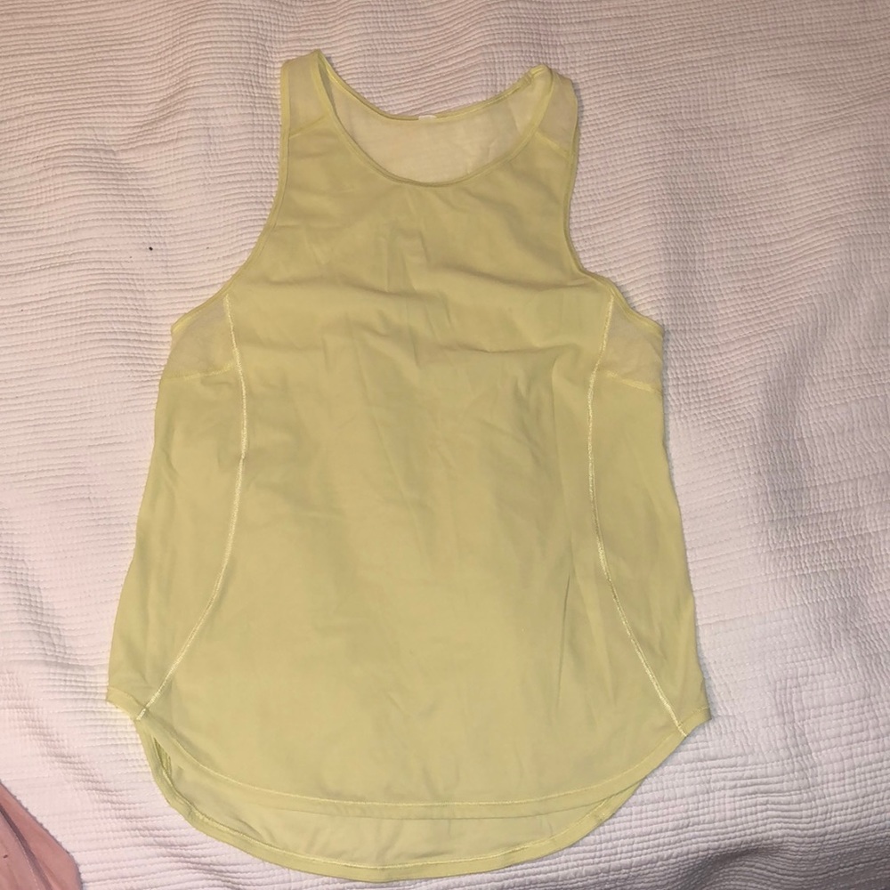 Yellow lululemon tank top